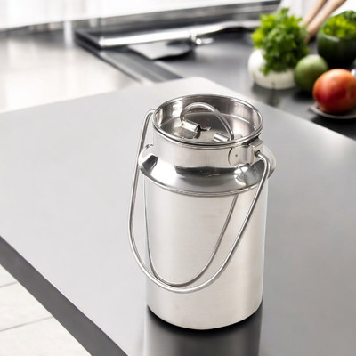 Bravity Steel Milk Container  - 500 ml(Silver)