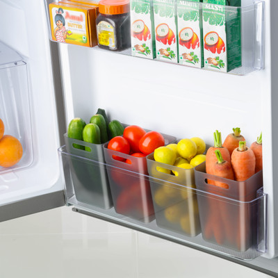 2Mech Plastic Fridge Container  - 1000 ml(Pack of 4, Black)