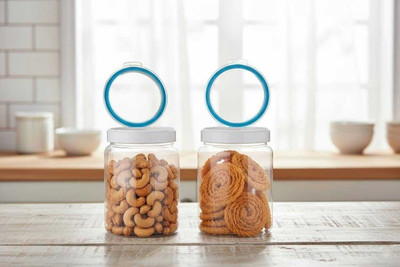 Swanoll Plastic Grocery Container  - 1500 ml(Pack of 2, Blue)