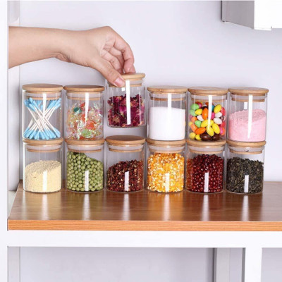 NAVPATH Glass Grocery Container  - 220 ml(Pack of 12, Clear)