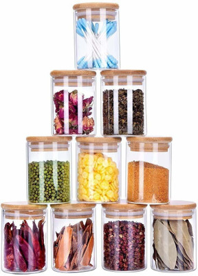 NAVPATH Glass Grocery Container  - 270 ml(Pack of 12, Clear)