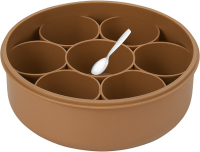 bhawani Plastic Grocery Container  - 1000 ml(Brown)