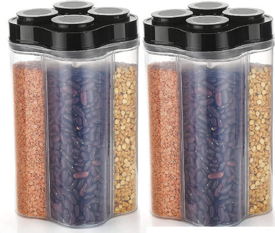 FLYUP Plastic Utility Container  - 2400 ml(Pack of 2, Multicolor)