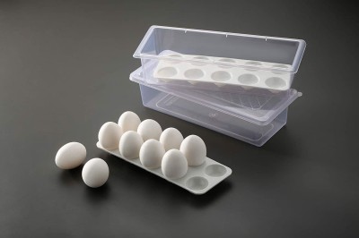 Nurev creation Plastic Egg Container  - 1500 ml(Clear)