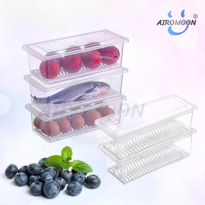 AIROMOON Plastic Fridge Container  - 1500 ml(Pack of 5, White)