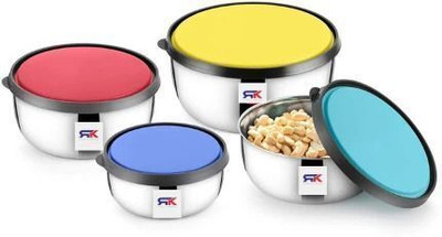 RK Stainless Steel Cookie Jar  - 1375 ml, 1000 ml, 625 ml, 375 ml(Pack of 4, Multicolor)