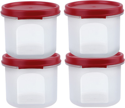 Cutting EDGE Plastic Grocery Container  - 250 ml(Pack of 4, Red)