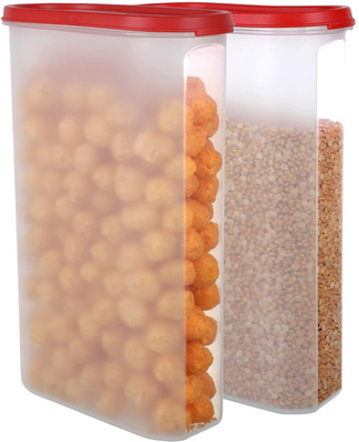 Cutting EDGE Plastic Grocery Container  - 3 L(Pack of 2, Red)