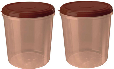 AK HUB Plastic Grocery Container  - 7500 ml(Pack of 2, Brown)
