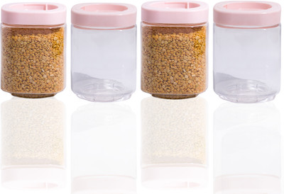 SCL Steelo Plastic Grocery Container  - 750 ml(Pack of 4, Clear)