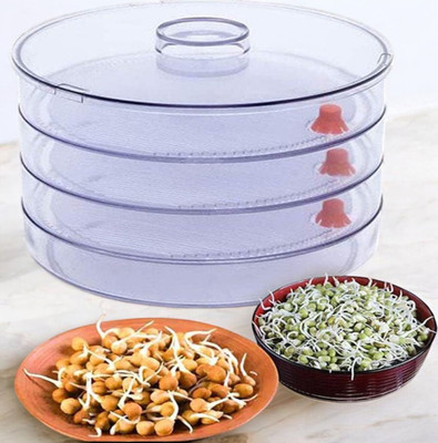 Kridix Mart Plastic Sprout Maker  - 1000 ml(White)