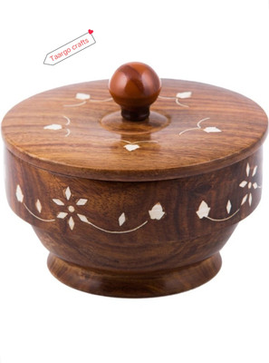 Taargo crafts Wooden Utility Container  - 1 ml(Brown)