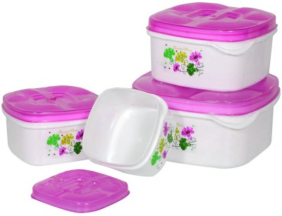 TruClick Plastic Grocery Container  - 1500 ml, 1000 ml, 500 ml, 250 ml(Pack of 4, Multicolor)