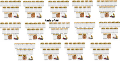 Pure Source India Glass Cookie Jar  - 50 g(Pack of 96, Clear)