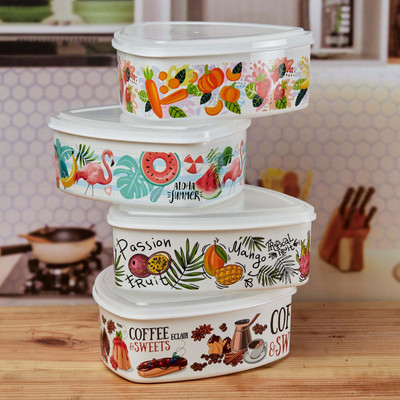 Kookee Plastic Cookie Jar  - 1000 ml(Multicolor)