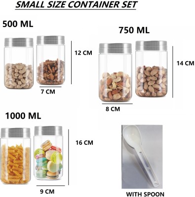 MILTON Plastic Utility Container  - 500 ml, 750 ml, 1000 ml(Silver)