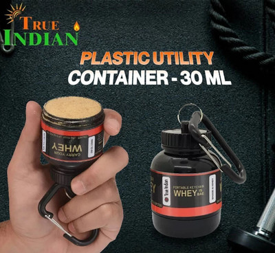 TRUE INDIAN Plastic Utility Container  - 30 ml(Pack of 2, Black)