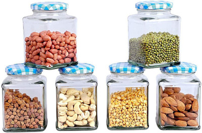 Avresta Glass Grocery Container  - 400 ml(Pack of 6, Clear)