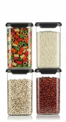 Febeet Plastic Utility Container  - 1100 ml(Pack of 4, White)