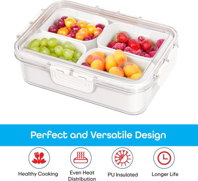 AORDEY Silicone, Plastic Utility Container  - 1500 ml(White)