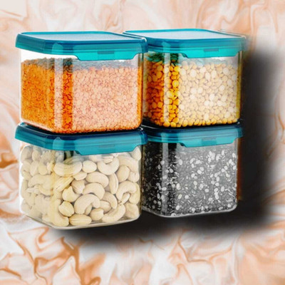 MAXIITOOLII Plastic Grocery Container  - 500 ml(Pack of 4, Clear)