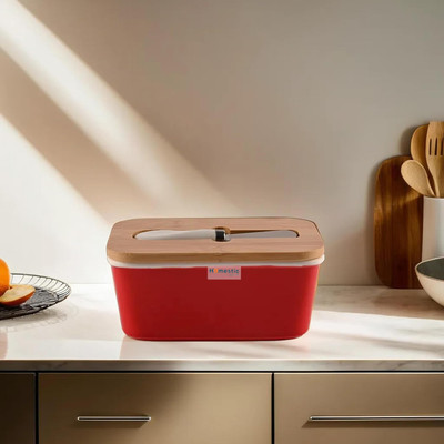 HOMESTIC by Kuber Industries Ceramic Utility Container  - 600 ml(Red)