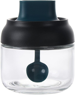 HomeHunt Polypropylene, Glass Grocery Container  - 350 ml(Green)