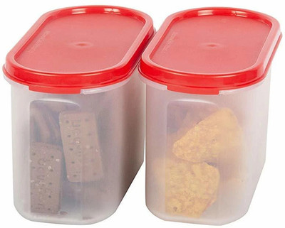 Cutting EDGE Plastic Grocery Container  - 1200 ml(Pack of 2, Red)