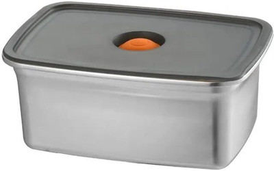 rujave Stainless Steel Utility Container  - 1500 ml(Pack of 2, Silver)