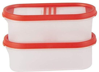 Cutting EDGE Plastic Utility Container  - 525 ml(Pack of 2, Red, Clear)