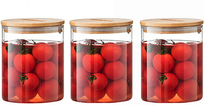 Avastro Glass Grocery Container  - 270 ml(Pack of 3, Clear)
