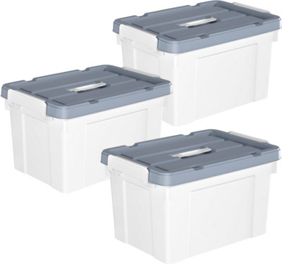 MT BROTHERS Plastic Utility Container  - 20 L(Pack of 3, Grey)