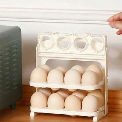 Flipkart SmartBuy Plastic Egg Container  - 2 dozen(Off White)