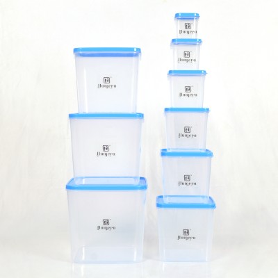 Humera Plastic Utility Container  - 7000 ml, 5750 ml, 4000 ml, 2900 ml, 1900 ml, 1200 ml, 700 ml, 350 ml, 175 ml(Pack of 9, Blue, Grey)