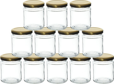 Skyper Glass Grocery Container  - 200 ml(Pack of 12, Gold)