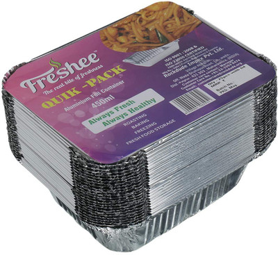 Freshee Aluminium Utility Container  - 450 ml(Silver)