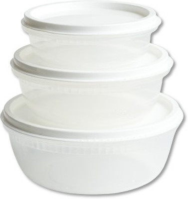 Unica Plastic Utility Container  - 760 ml(Pack of 3, White)