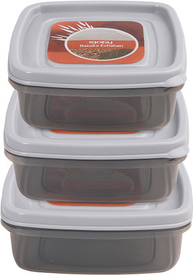DAYASA Plastic Tea Coffee & Sugar Container  - 200 ml(Pack of 3, Grey)