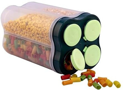 ishika Plastic Grocery Container  - 2500 ml(Pack of 2, Multicolor)