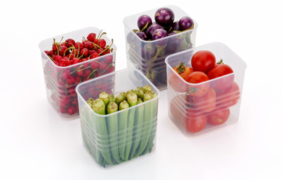 NORVIUM Plastic Grocery Container  - 1000 ml(Pack of 4, Clear)
