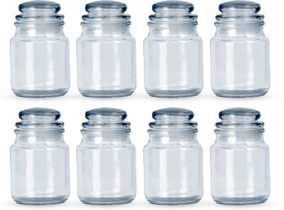 Asian Aura Glass Utility Container  - 100 ml(Pack of 8, Clear)
