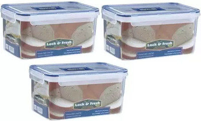 SIDDHESHWAR TRADING Plastic Utility Container  - 2250 ml(Pack of 3, White)