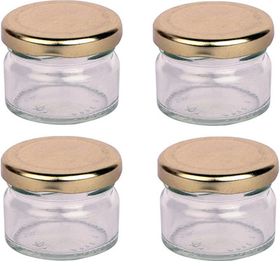 1st Time Glass Utility Container  - 50 ml(Pack of 4, Clear)