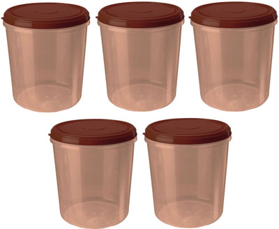 AVAIKSA Plastic Utility Container  - 7500 ml(Pack of 5, Brown)