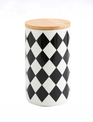 UMAI Ceramic Cereal Dispenser  - 1000 ml(Black)