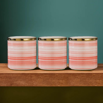 UMAI Ceramic Utility Container  - 720 ml(Pack of 3, Multicolor)