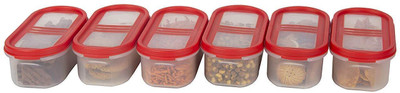 Flipkart SmartBuy Plastic Utility Container  - 525 ml(Pack of 6, Red)