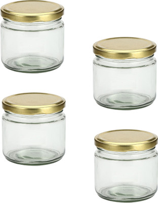 AFAST Glass Utility Container  - 350 ml(Pack of 4, Clear)
