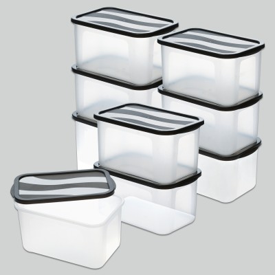 KUBER INDUSTRIES Plastic Utility Container  - 4 L(Pack of 9, Black)