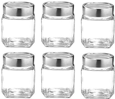TREO Glass Tea Coffee & Sugar Container  - 310 ml(Pack of 6, Clear)